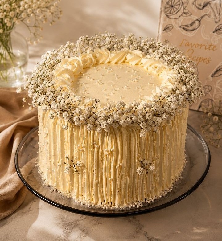 Salt and Honey signature cake with the brand logo
