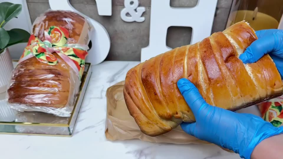 Savory stuffed breads, freshly baked